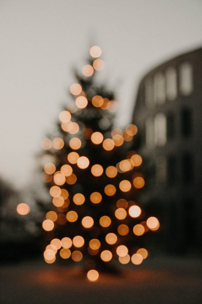 Jultræ med lys
